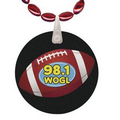 Mini Football Shaped Mardi Gras Beads with UV Digital Imprint on Disk